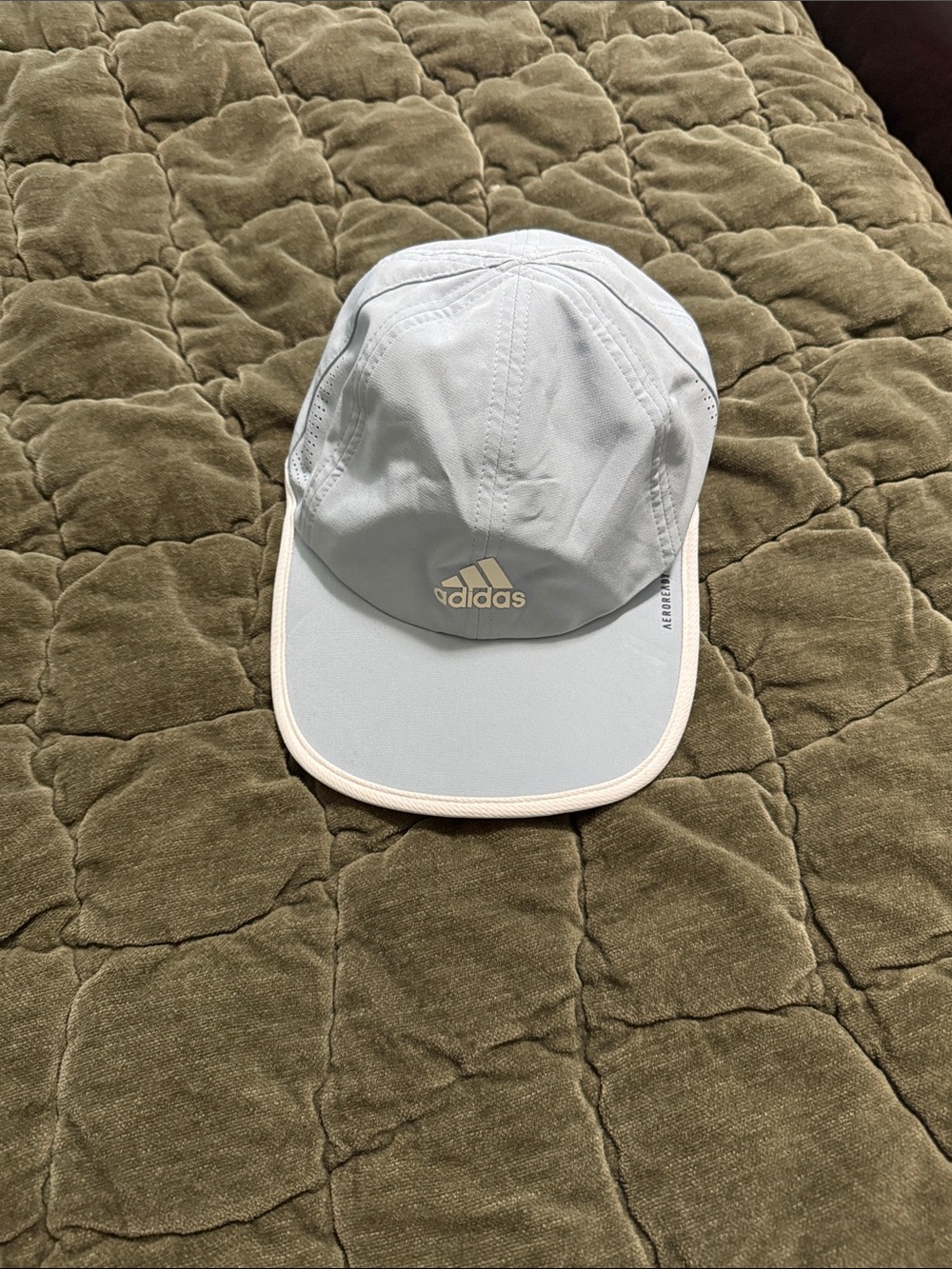 adidas womens Light Blue and White Running Cap